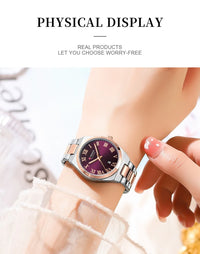CURREN Watch Women,Watches for Women,Ladies Watches,Waterproof Fashion Dress Stainless Steel Bracelet Analog Watches Date