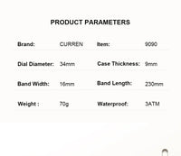 CURREN New Watch Women Fashion Casual Stainless Steel Watches Simple Ladies Round Dial Quartz Wristwatches Clock Reloj Mujer