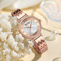 CURREN Top Brand Ladies Simple Fashion Quartz Watch Stainless Steel Classic Elegant Diamond Waterproof Ladies Watch Reloj Mujer