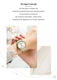 CURREN New Watch Women Fashion Casual Stainless Steel Watches Simple Ladies Round Dial Quartz Wristwatches Clock Reloj Mujer