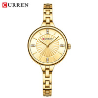 CURREN Fashion Women Watch Top Brand Luxury Ladies Girl Wristwatch Black Stainless Steel Bracelet Classic Female Clock Gift 9004