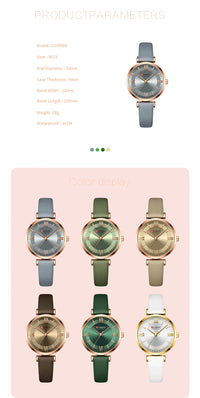CURREN 9079 Elegant Women's Quartz Watch Fashion Casual Leather Strap Waterproof Clock Business Lady Watch Gift Reloj Mujer