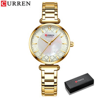 CURREN 9072 Fashion Stainless Steel Women Luxury Watch Analog Quartz Wristwatch Ladies Elegant Dress Watches Relogio Feminino