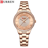 CURREN 9084 Women Watches Luxury Fashion Quartz Ladies WristWatch Stainless Steel Waterproof Girls Clock Gift Relogio Feminino