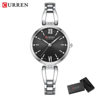 CURREN High Quality Ladies Casual Bracelet Watches Women's Simple Vintage Watches for Women Dial Stainless steel Wristwatch