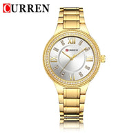 CURREN Fashion Women Watch Top Brand Luxury Ladies Girl Wristwatch Black Stainless Steel Bracelet Classic Female Clock Gift 9004