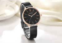 CURREN Fashion Women Watch Top Brand Luxury Ladies Girl Wristwatch Silver Stainless Steel Bracelet Classic Female Clock 9024