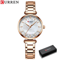 CURREN 9072 Fashion Stainless Steel Women Luxury Watch Analog Quartz Wristwatch Ladies Elegant Dress Watches Relogio Feminino
