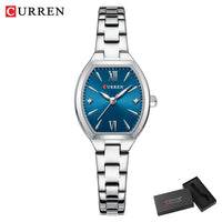 CURREN Fashionable Barrel-Shaped Simple Elegant Quartz Watch Women's Elastic Band Retro Women's Watch