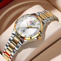 CURREN Women's Luxury Brand Watches Simple Quartz Auto Date Wristwatch Female Waterproof Clock Luminous Hands 9107