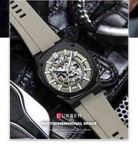 CURREN Watch for Men Automatic Mechanical Original Waterproof Silicone Strap Luminous Business Fashion clock