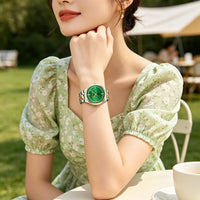 CURREN 9096 Women Watch Luxury Elegant Quartz Wristwatch with 32mm Dial Rhinestone Stainless Steel Band Ladies Gift Reloj Mujer