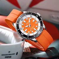CURREN 8448 Men's Fashion Quartz Watch Outdoor Large Dial Luminous Waterproof Silicone Strap Sport Wristwatch Reloj Hombre