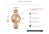 CURREN Fashion Women Watch Top Brand Luxury Ladies Girl Wristwatch Black Stainless Steel Bracelet Classic Female Clock Gift 9004