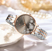 CURREN 9068 Fashion Women Watches Stainless Steel strap Ultra Thin Quartz Watch Woman Romantic Clock Women Watches Montre Femme
