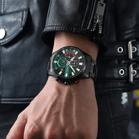 CURREN Men's Exquisite Sports Multifunction Watch New Luxury Stainless Steel Quartz Watch with Luminous Hand Clock часы мужские