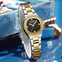 CURREN Luxury Brand Simple Style Quartz Watch for Women NEW Dress Ladies Wristwatches with Rhinestones