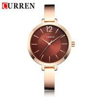 CURREN Fashion Women Watches Top Brand Luxury Ladies Girl Wristwatch Silver Stainless Steel Bracelet Classic Female Clock 9012