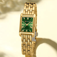 CURREN-Women's Simple Dial Wristwatch, Elegant and Charming Bracelet Quart Watches for Lady, Fashion Brand