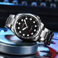 CURREN Fashion Men Watch Top Brand Luxury Waterproof Sport Mens Watches Stainless Steel Automatic Date Military Wristwatch