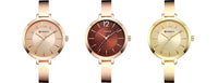 CURREN 9012 Casual Quartz Watch for Ladies, Waterproof Stylish Integrated Stainless Steel Bangle Wristwatch