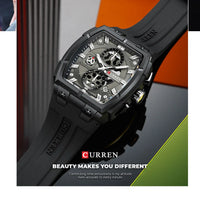 CURREN Men Casual Sport Military Quartz Calendar Wrist Watch for Man Business Leather Waterproof Male Clock Relogio Masculino