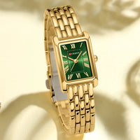 CURREN-Women's Simple Dial Wristwatch, Elegant and Charming Bracelet Quart Watches for Lady, Fashion Brand