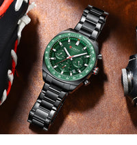 CURREN High Quality Men's Luxury  Fashion Quartz Watch Men Round Business Student Sport Waterproof Glow Clock