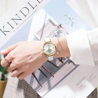 CURREN 9079 Elegant Women's Quartz Watch Fashion Casual Leather Strap Waterproof Clock Business Lady Watch Gift Reloj Mujer