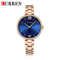 CURREN Fashion Women Watches Top Brand Luxury Lady Girl Wristwatch Rose Gold Stainless Steel Bracelet Classic Female Clock 9017