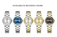 CURREN Women's Luxury Brand Watches Simple Quartz Auto Date Wristwatch Female Waterproof Clock Luminous Hands 9107