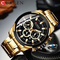 CURREN Quartz Watch for Men Top Brand Luxury Fashion Business Watches Steel Waterproof Man Sport Wristwatch Relogio Masculino