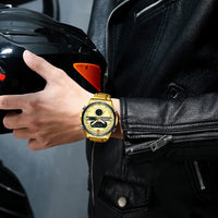 CURREN Sport Men Watch Top Brand Luxury Military Business Male Clock Gold Stainless Steel Quartz Digital Man Wristwatch 8384