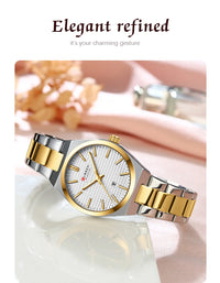 CURREN Luxury Quartz Watch for Women Elegant Stainless Steel Women's Watches Luminous Waterproof Date Wristwatch Ladies Gift