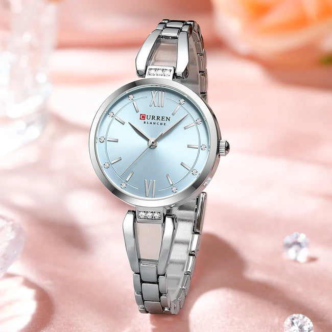 CURREN 9092 Women's Roman Letter Chain Watch Waterproof Small Dial Women's Fashion Watch Ladies' wristwatch