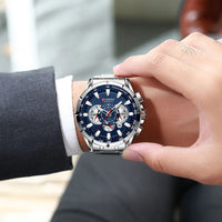 CURREN Luxury Brand Casual Chronograph Wristwatches for Mens Stainless Steel Quartz Watch Male Creative Clock