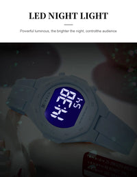 CURREN Woman Fashion Watches Fashion Sports Watch Silicone Strap 3ATM Waterproof Time Display Women's LED Digital Watch Gift