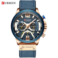 CURREN 8329 Casual Sport Watches for Men Top Brand Luxury Military Leather Wrist Watch Man Clock Fashion Chronograph Wristwatch