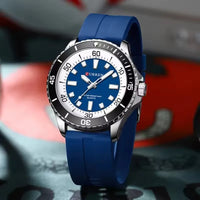 CURREN 8448 Men's Fashion Quartz Watch Outdoor Large Dial Luminous Waterproof Silicone Strap Sport Wristwatch Reloj Hombre