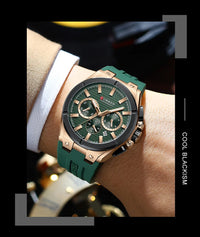 CURREN Luxury Man Wristwatch Chronograph Date Waterproof Rubber band Casual Quartz Men's Watches Sports Male Clock Reloj