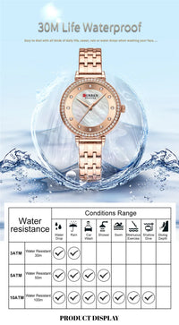 CURREN Fashion Women Watch Top Brand Luxury Lady Girl Wristwatch Original Stainless Steel Bracelet Classic Female Clock 9087