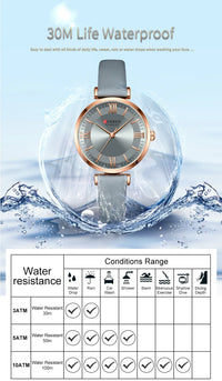 CURREN Top Luxury Brand Watch for Women Leather Watches Ladies Casual Quartz Watch Quartz Women's Wristwatch Montre Femme Relogi