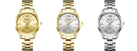 CURREN 9007 Fashion Women Quartz Watch Waterproof Minimalist Calendar Wristwatch with Roman Numerals