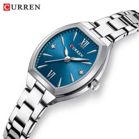 CURREN 9112 Minimalist Ladies' Quartz Watch, Barrel-shaped Waterproof Wristwatch with Roman Numeral