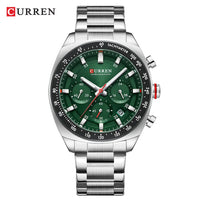 CURREN High Quality Men's Luxury  Fashion Quartz Watch Men Round Business Student Sport Waterproof Glow Clock
