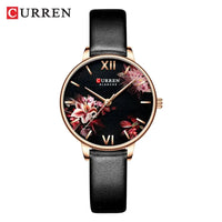 CURREN Women Watch Top Brand Luxury Gold Female Waterproof Clock Mesh Stainless Steel Bracelet Flower Ladies Wristwatch 9059