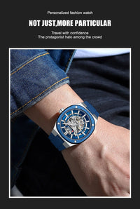 CURREN Watch for Men Automatic Mechanical Original Waterproof Silicone Strap Luminous Business Fashion clock