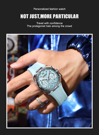 CURREN Men's Watch New Luxury Quartz Clock Original Silicone Sports Multi Functional Waterproof Luminous Date Timer Wrist Watch