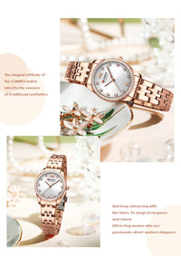 CURREN Top Brand Ladies Watch Elegant Stainless Steel Bracelet Simple Waterproof Ladies Business Watch Relogio Feminino