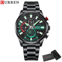 CURREN Men's Exquisite Sports Multifunction Watch New Luxury Stainless Steel Quartz Watch with Luminous Hand Clock часы мужские